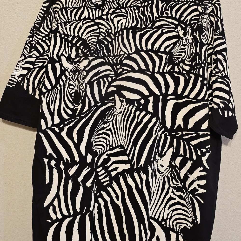 Aop Zebra Liquid Blue T-Shirt - Gem